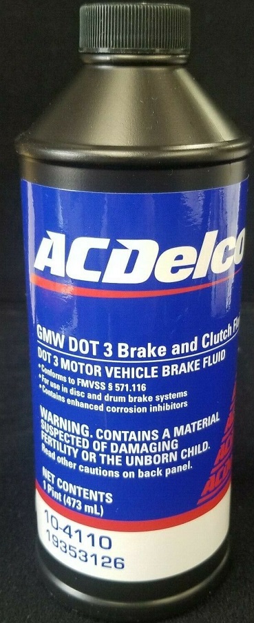 ACDelco OEM Clutch and Brake Fluid 16 oz. Bottle - Click Image to Close
